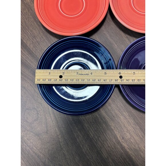 Fiestaware Cup & Saucer Set Multiple Colors Orange Blue Purple 8 Piece - Picture 8 of 12
